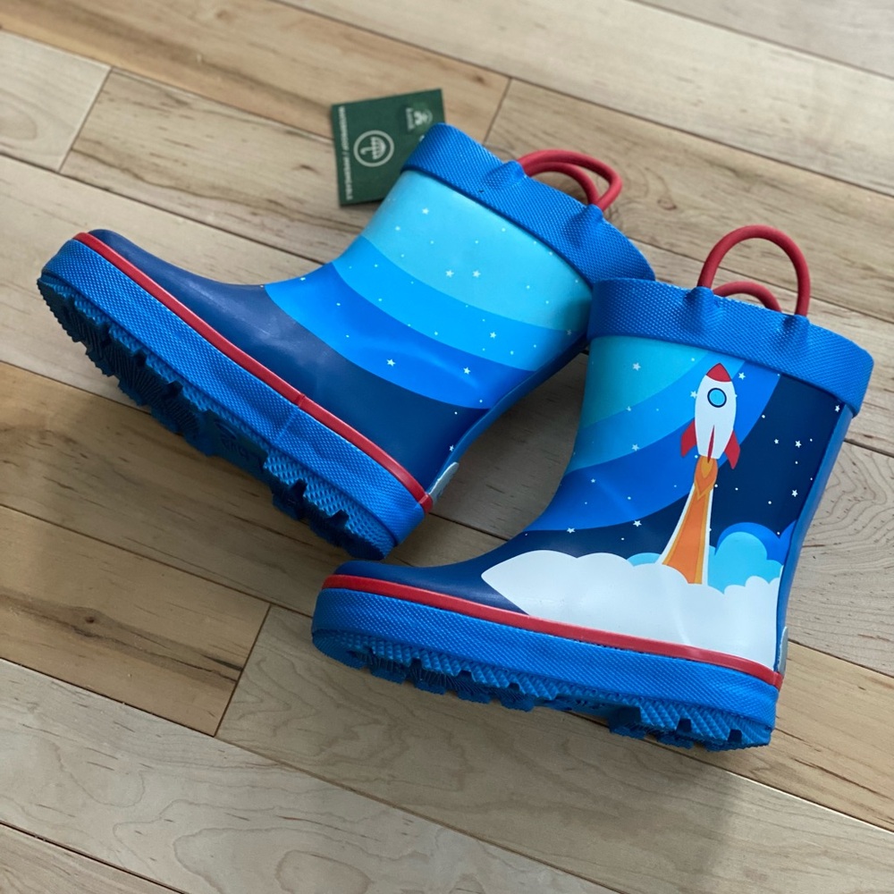 Kids Kamik Rocket Rain Boots - Blue